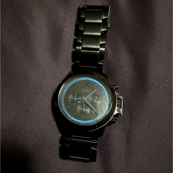 XNY Men's Black-lon Stainless Steel
Chronograph Watch - Picture 1 of 4